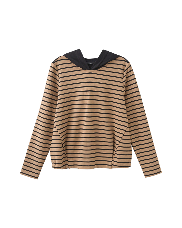 JOAN輕暖彈性薄帽T