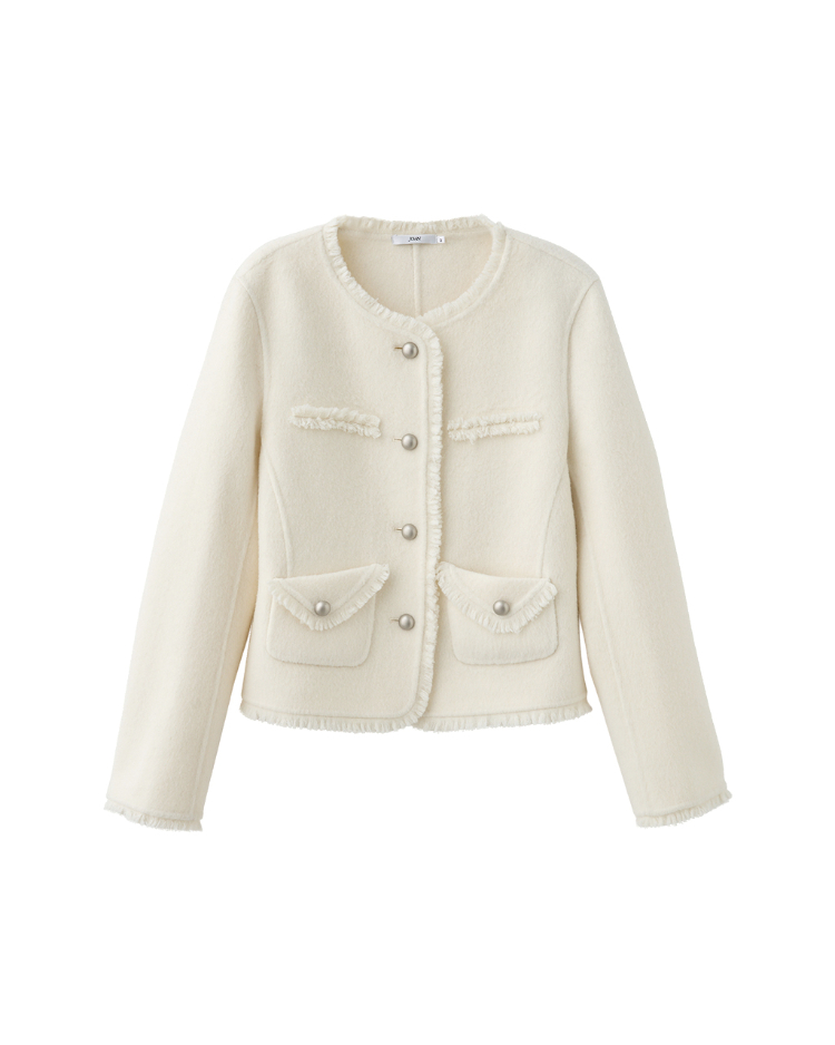 JOAN法式優雅毛料短外套