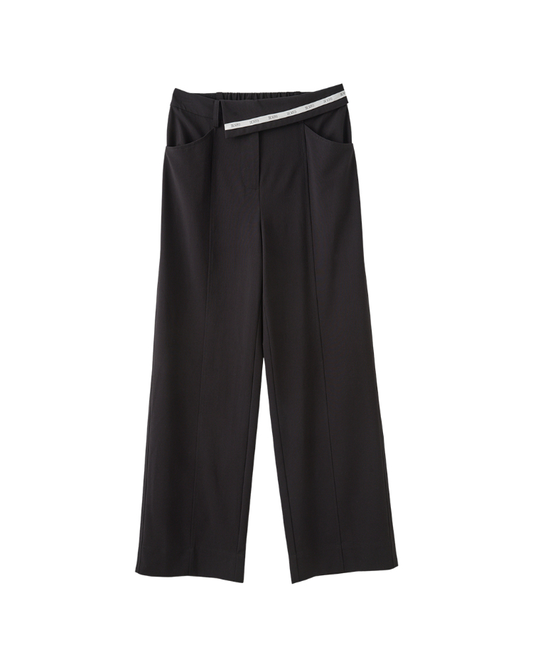 DENOVO造型腰頭直筒西裝褲