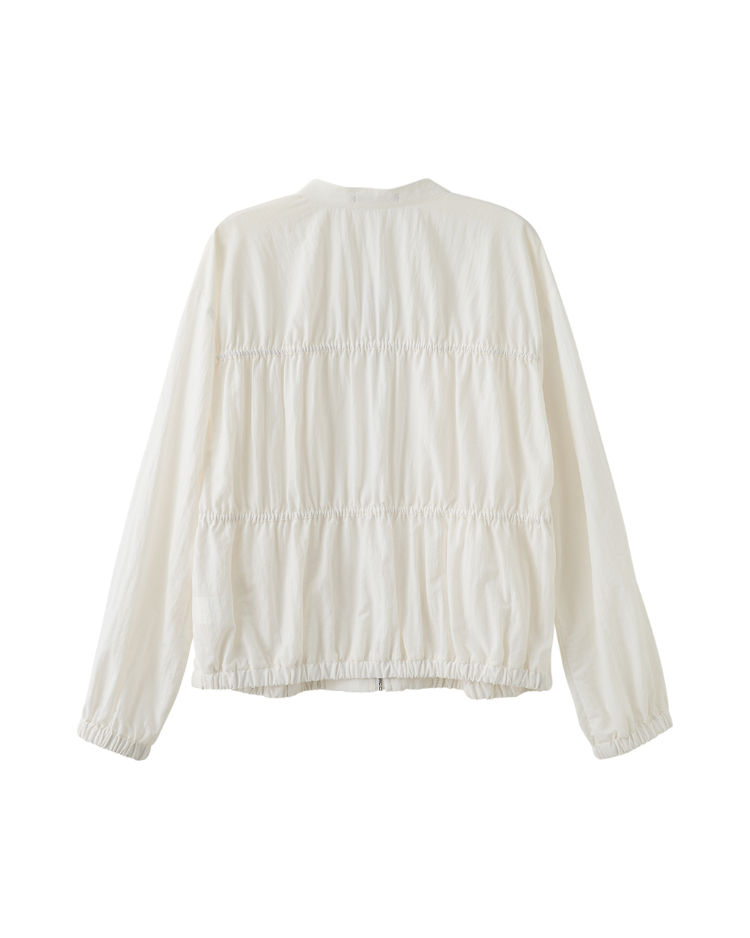 DENOVO簡約抽皺短版外套